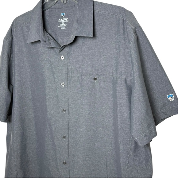 Kuhl Renegade Short Sleeve Shirt Size XL Grey Tufflex Performance Hiking Active - Picture 4 of 6